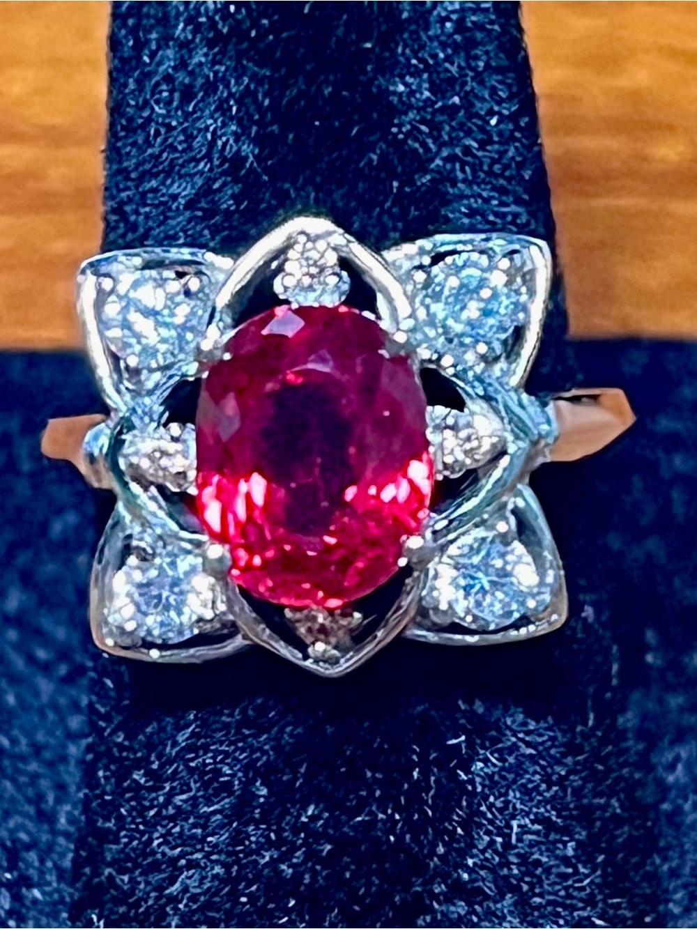 Vintage Silver 925 Garnet Ring